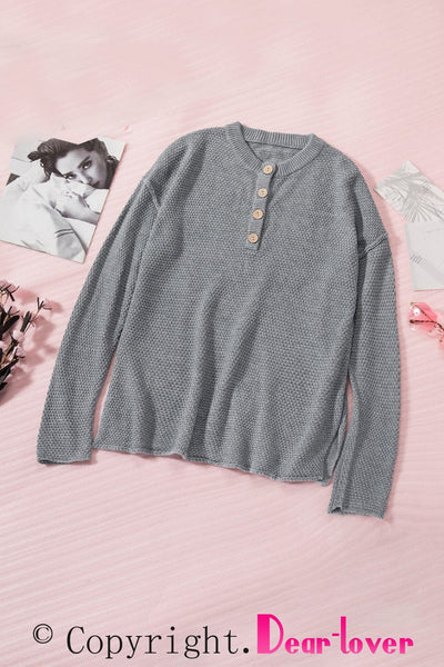 Women's Long Sleeve Henley Shirt with practical styling and dependable silhouette control.