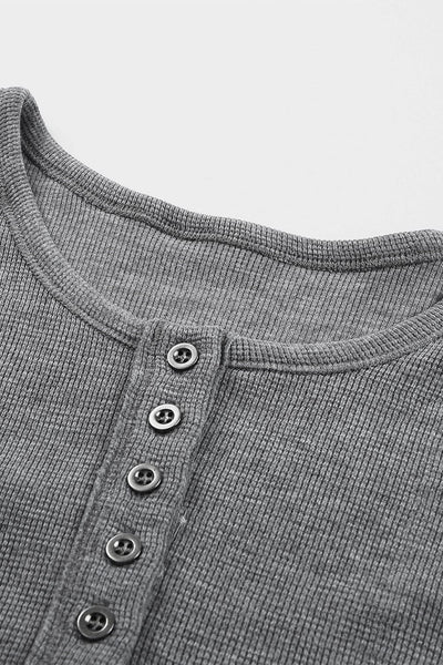 Women's Long Sleeve Henley Shirt with practical styling and dependable silhouette control.