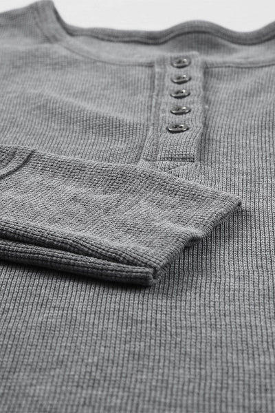 Women's Long Sleeve Henley Shirt with practical styling and dependable silhouette control.