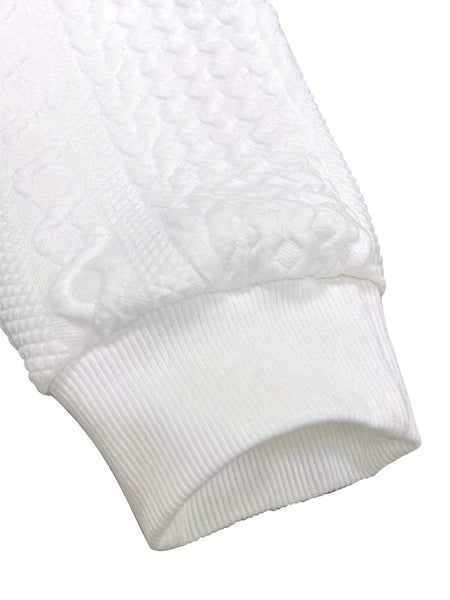 Solid White Knit Jacket with Zipper with practical styling and dependable silhouette control.