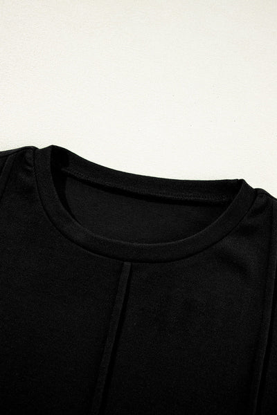 Trendy Women's Exposed Seam Top - Casual Comfort in Versatile Color for Effortless Everyday Style