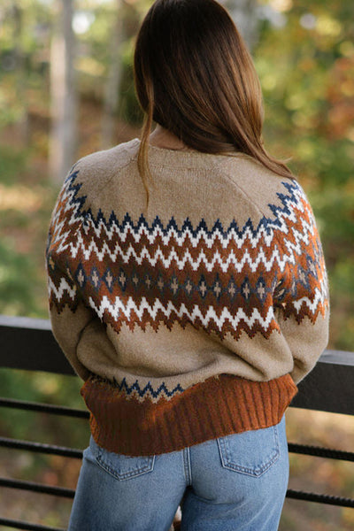 Trendy Women's Colorblock Knit Sweater - Cozy Pullover for Effortless Layering in Any Season, Perfect for Stylish Looks