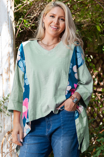 Vibrant Plus Size High-Low Top for Women - Flowy & Stylish for Casual Outings and Everyday Comfort