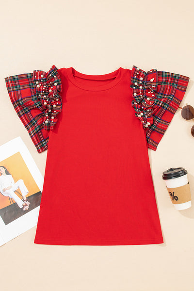 Casual Chic Women‚Äôs Soft Cotton Ruffle Short Sleeve T-Shirt - Perfect Fit for Everyday Style in Versatile Colors