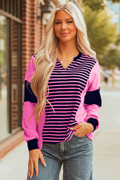 Chic Women's Striped Cotton Blouse - Relaxed Fit, Ideal for Casual Outings or Office Days