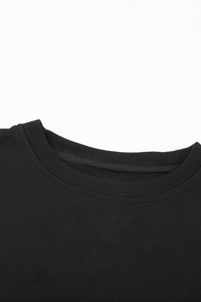 Trendy Women's Colorblock Sweatshirt with Contrast Stitching, Side Slits & Relaxed Fit for Everyday Comfort