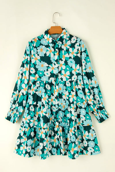 Vibrant Floral Puff Sleeve Dress for Women Perfect Summer Style for Casual Outings and Special Events