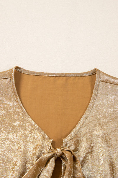 Chic Women's Ruffle Hem Blouse in Soft Pastel Colors - Flowy Fit for Casual or Dressy Occasions