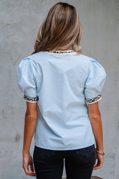 Trendy Women's Pastel Puff Sleeve Blouse - Casual Fit for Effortless Chic Style and Comfort