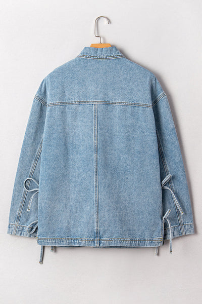 Trendy Women's Blue Denim Jacket with Modern Fit and Chic Details for Stylish Casual Wear
