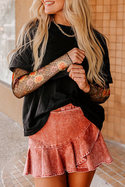 Vibrant Chic Women's Long Sleeve Patchwork Top Stylish & Comfortable Everyday Fashion for Effortless Looks
