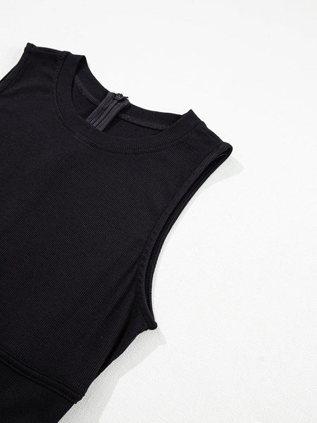 Chic Black A-Line Jumpsuit with Cinched Waist