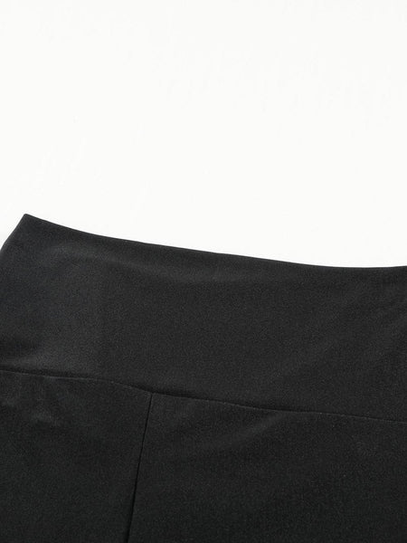 Chic Vintage Solid Faux Leather High Waist Skinny Leggings