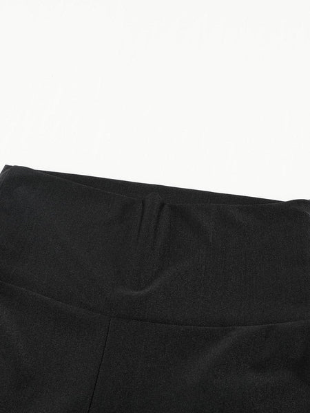 Chic Vintage Solid Faux Leather High Waist Skinny Leggings