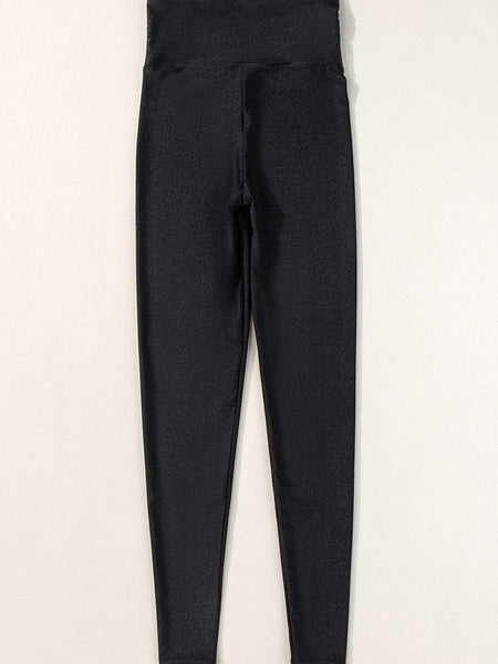 Chic Vintage Solid Faux Leather High Waist Skinny Leggings