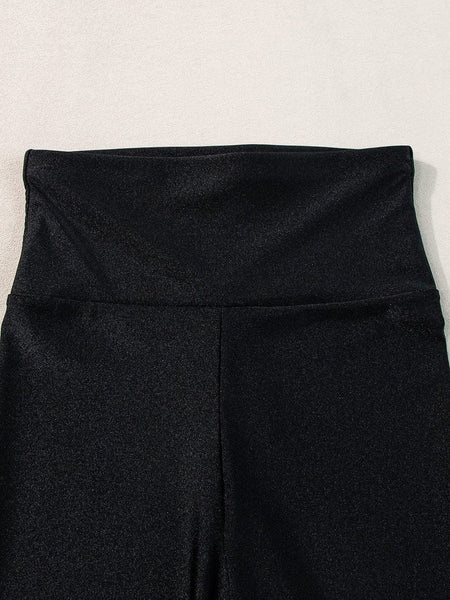 Chic Vintage Solid Faux Leather High Waist Skinny Leggings