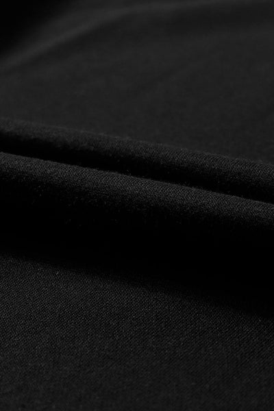 Chic Black Puff Sleeve Mini Dress with Ruffle Hem