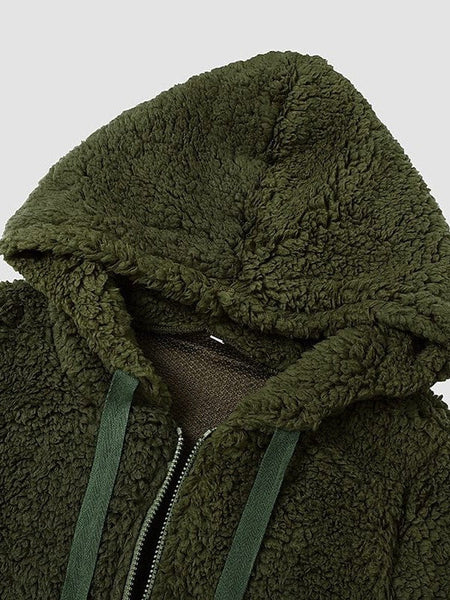 Women's Chic and Modern Women's Sherpa Teddy Coat Zip-Up Hoodie for Daily Fall Wardrobe with practical styling and dependable silhouette control.