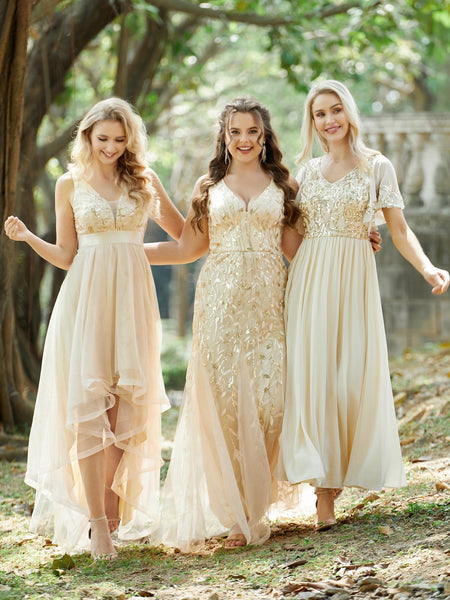 Women's Embellished Burgundy V-Neck Midi Mother of the Bride Dress