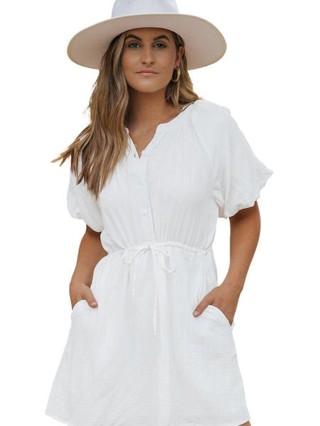 Casual V-neck Long Sleeve Dress