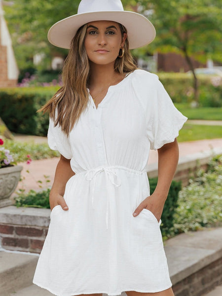 Casual V-neck Long Sleeve Dress