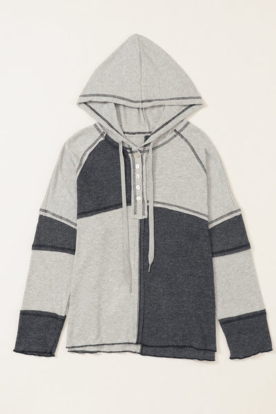Striped and Color Block Henley Shirt with practical styling and dependable silhouette control.