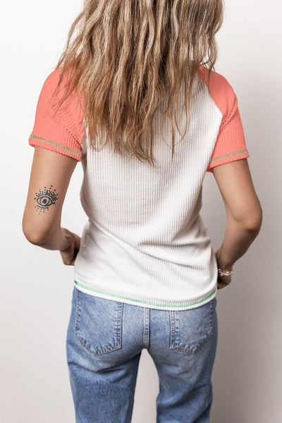 Women's 3 Color Block Raglan Tee in Tops & Tees
