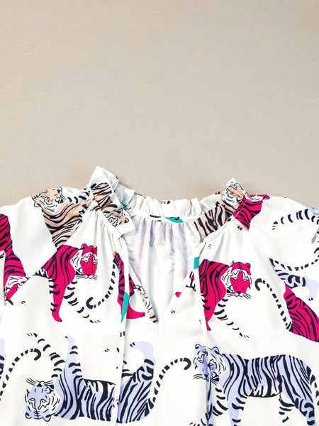 Appealing Tiger Print Blouse