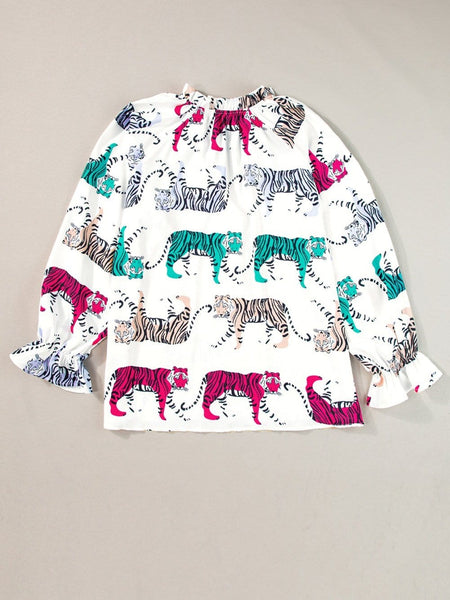 Appealing Tiger Print Blouse