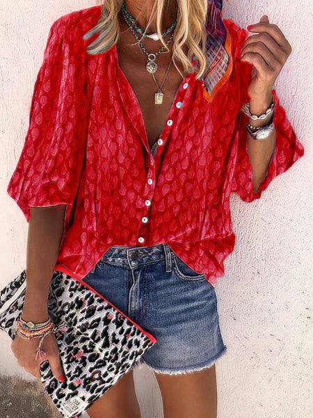 Comfy Button-Up Cardigan with Loose Fit Lapel & Long Sleeves