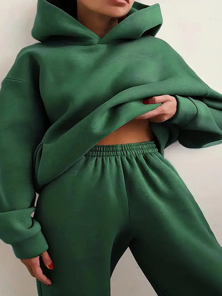 Hooded Sweatshirt and Jogger Pants Set with practical styling and dependable silhouette control.
