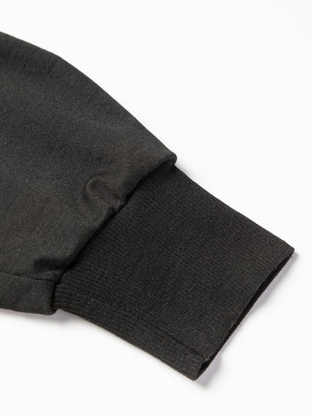 Solid Kangaroo Pocket Hoodie & Drawstring Pants Two-Piece Set