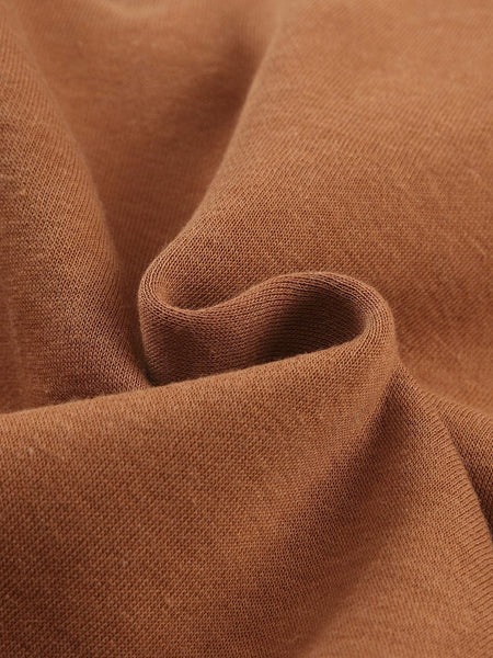 Cozy Brown Hoodie with Kangaroo Pocket and Quarter Zip