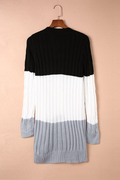 Women's Cozy Cable Knit Button-Front Long Sleeve Cardigan