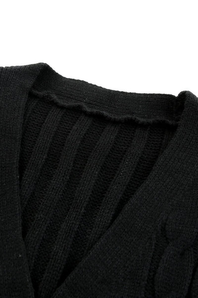 Women's Cozy Cable Knit Button-Front Long Sleeve Cardigan