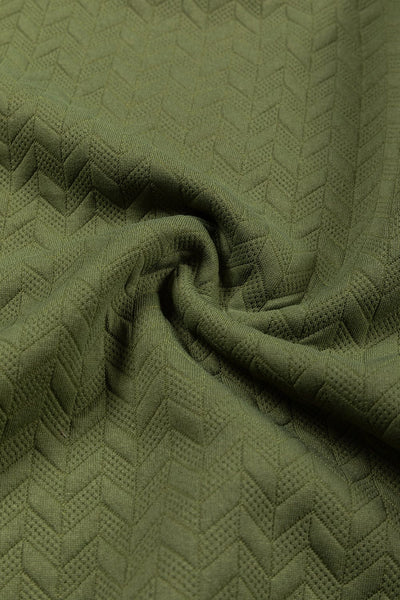 Women's Textured Chevron Long Sleeve Crew Neck Sweater Dress