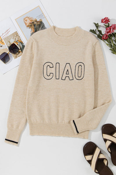 Women's Cozy CIAO Knit Graphic Jumper in Sweaters