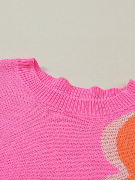Women's Cozy Floral Bouquet Knit Pullover in Sweaters