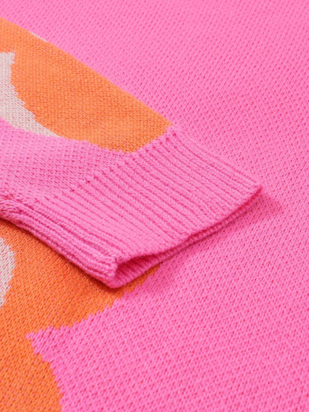 Women's Cozy Floral Bouquet Knit Pullover in Sweaters