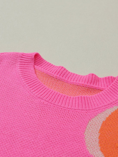 Women's Cozy Floral Bouquet Knit Pullover in Sweaters