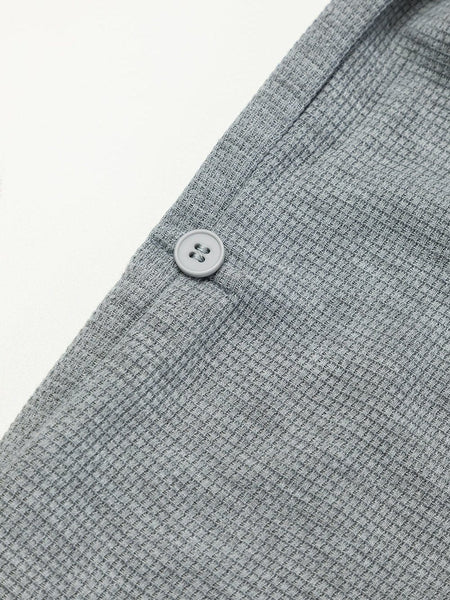 Cozy Gray Ribbed Waffle Knit Spaghetti Strap Jumpsuit
