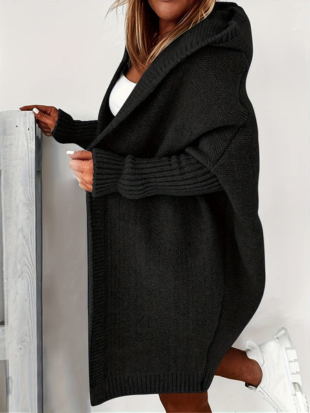 Cozy Oversized Loose Long Sleeve Hooded Knitted Cardigan