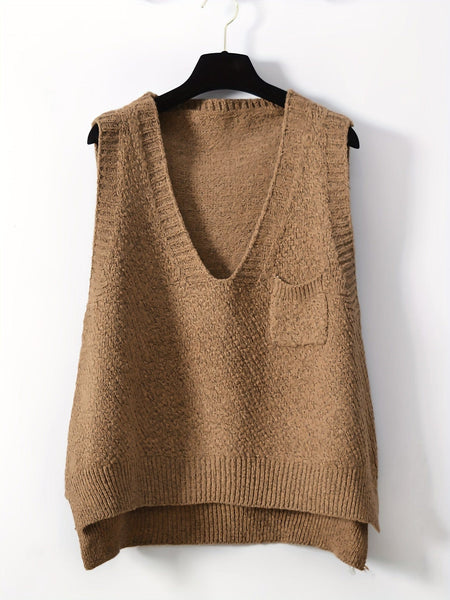 Sleeveless Knit Sweater Vest