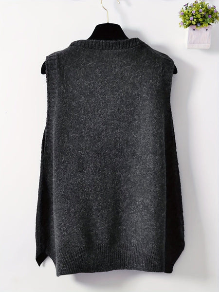 Sleeveless Knit Sweater Vest