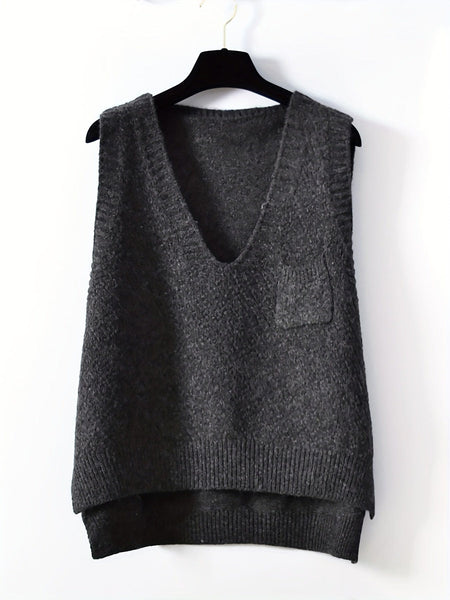 Sleeveless Knit Sweater Vest
