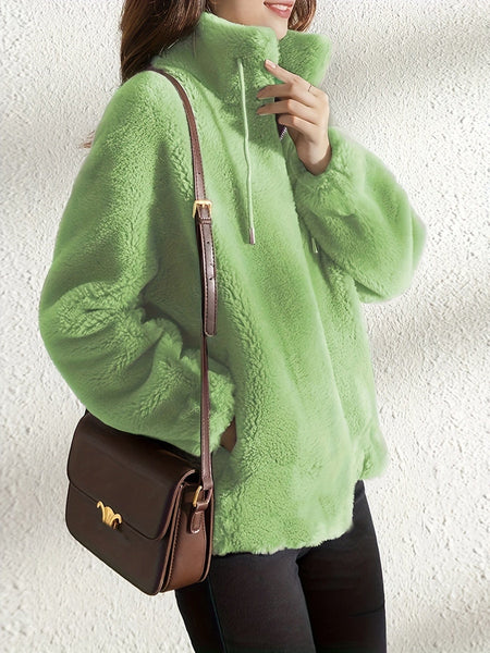 Cozy Teddy Fashionable Zip Up Warm Coat