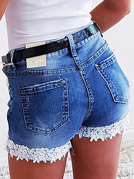Crochet Lace Pockets Denim Shorts featuring skorts styling with practical layering, balanced movement, and everyday versatility for modern wardrobes.