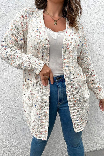 Women's Bohemian Crochet Long Sleeve Knit Cardigan in Jet Black made for easy styling and wardrobe coordination, with premium-like structure and