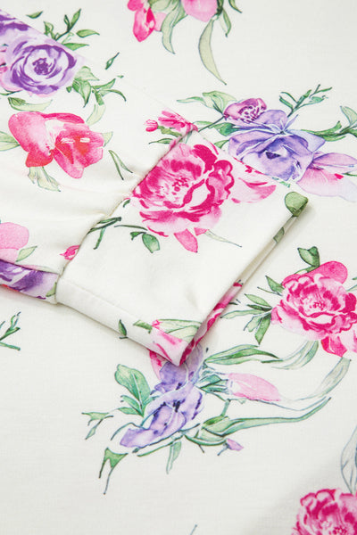 Stylish Women's Floral Lounge Set - Comfortable Relaxed Fit for Home Relaxation or Casual Outings