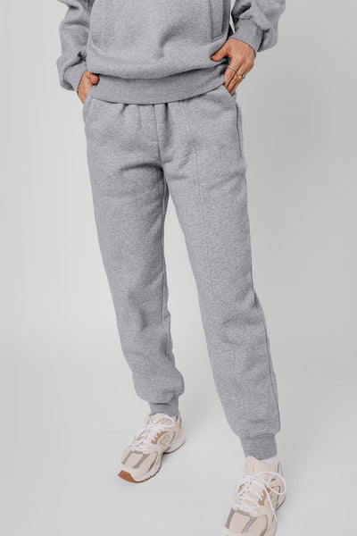 Women's Heather Gray Seam-Detail Hoodie and Joggers Set with practical styling and dependable silhouette control.